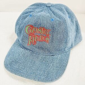 Country Kitchen Denim Logo Trucker Hat Cap Adjustable Snapback Blue Outdoors